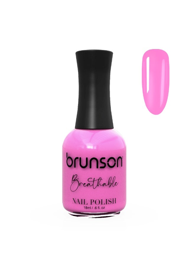 Brunson breathable nail polish halal nail lacquer wudu friendly quick dry long lasting but easy peel off glossy shine water based nail paint 18ml