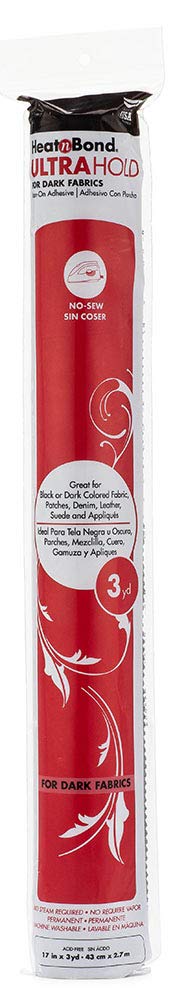HeatnBond UltraHold Iron-On Adhesive Value Pack, 17 Inches x 3 Yards, Black - Image 1