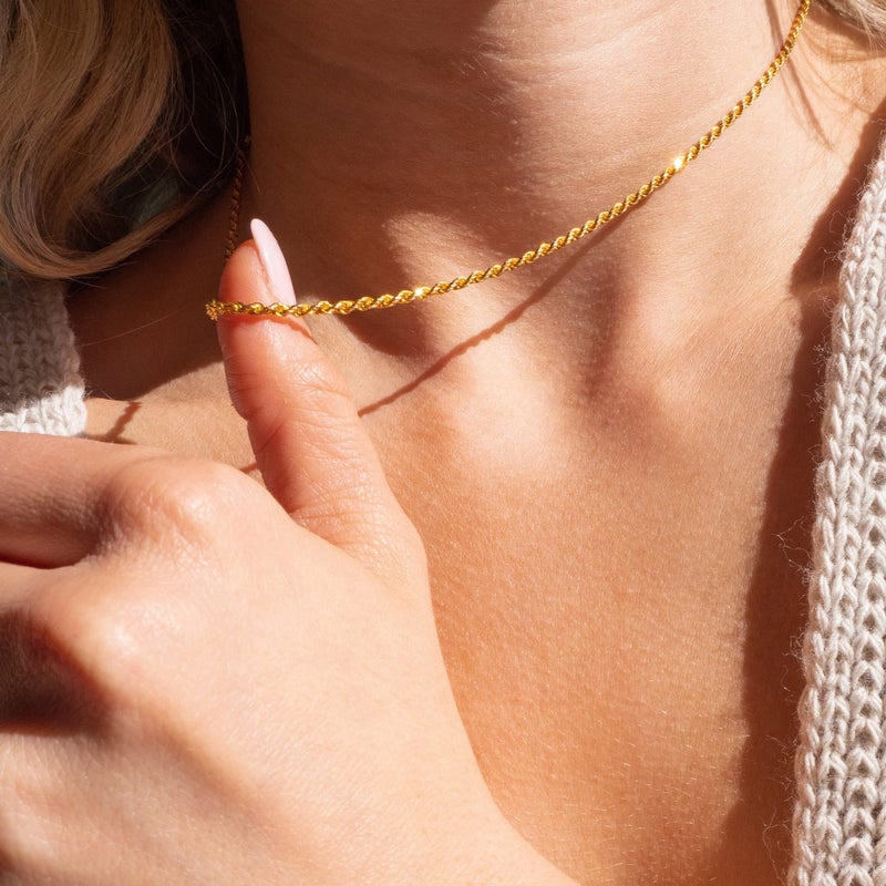 CHESKY 14K Gold Plated Layered Paperclip Chain Necklace, Layering Chunky Rope Chains Link Set Trendy Multilayer Dainty Choker Necklaces Simple Handmade Jewelry Gift for Women - Image 4