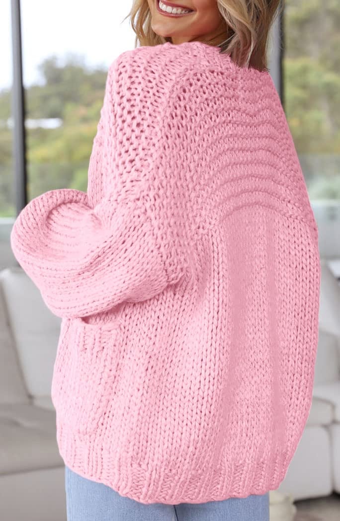 XuBa Women 2025 Cardigans Lightweight Casual Knit Long Sleeve Soft Pocketed Comfortable Cardigan Sweaters - Image 3