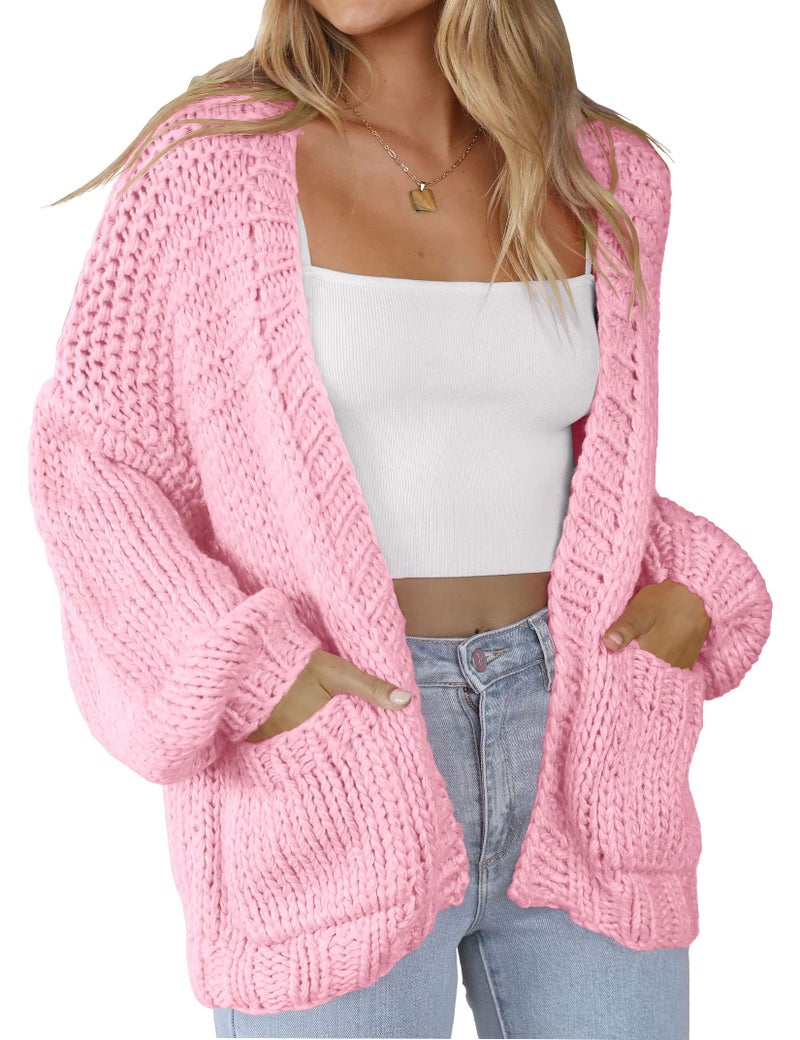 XuBa Women 2025 Cardigans Lightweight Casual Knit Long Sleeve Soft Pocketed Comfortable Cardigan Sweaters - Image 2