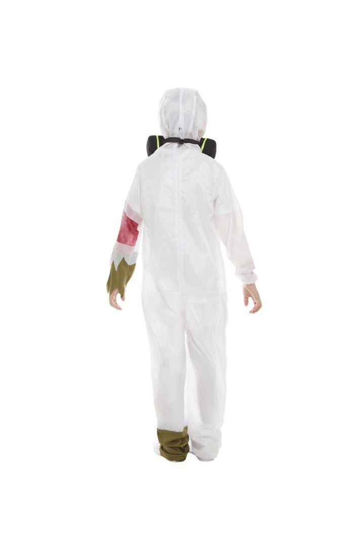 Smiffys Biohazard suit costume white with all in one & gas mask - Image 4