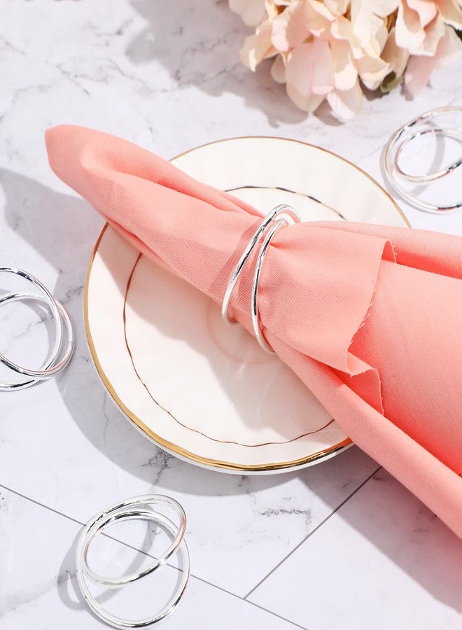 Inbagi 36 Pcs Metal Spiral Napkin Rings Buckles Simple Alloy Rings Serviette Napkin Holders for Cloth Napkins Dinner Ring Holder for Weddings Reception Dinner Party Buffet Table Decor - Image 4