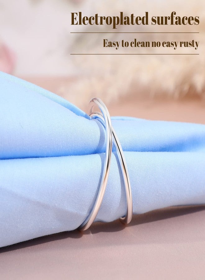 Inbagi 36 Pcs Metal Spiral Napkin Rings Buckles Simple Alloy Rings Serviette Napkin Holders for Cloth Napkins Dinner Ring Holder for Weddings Reception Dinner Party Buffet Table Decor - Image 3