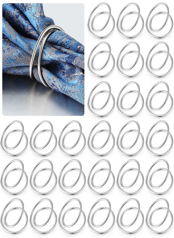 Inbagi 36 Pcs Metal Spiral Napkin Rings Buckles Simple Alloy Rings Serviette Napkin Holders for Cloth Napkins Dinner Ring Holder for Weddings Reception Dinner Party Buffet Table Decor - Image 1