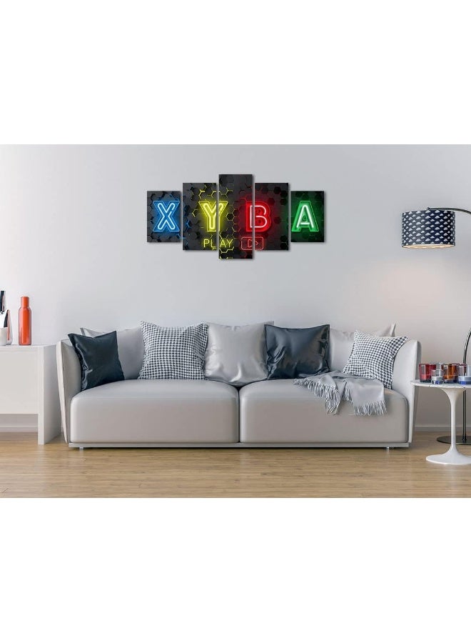 Biufo Game Sign Wall Art Gamer Room Wall Decor Gaming Artwork Canvas Pictures for Teen Boys Bedroom Playroom - Image 4