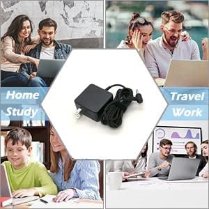 FACTOTECH Asus 33W Replacement Laptop Charger Adapter Fits for Asus Model Ad890M26 Wall Plug Power Supply with 4.0Mm X 1.35Mm Pin - Image 4