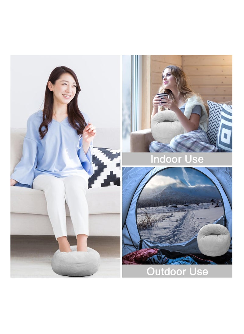 SYOSI Electric Heated Foot Warmer, USB Fast Heating Foot Pad Soft Flannel Foot Warmer Slippers Anti-Slip Heated Foot Warmer Cozy Electric Foot Warmer Pad Heated Footwear for Men and Women - Image 5