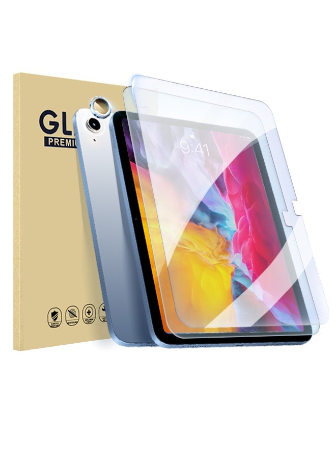 2PCS Screen Protector for iPad A16 11th Gen (11-inch) 2025 / iPad 10th Gen (10.9-inch) 2022 – Tempered Glass Film for iPad A3354, A3355, A3356, A2696, A2757, A2777 with 1 Camera Lens Protector