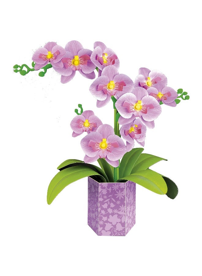 EDUCA فن زهرة الأوركيد 62 قطعة | مجموعة حرفة الأوركيد الورقية - لا حاجة للصمغ أو المقصات. مجموعة هدايا، حرف للزينة. +6 سنوات (20135) - Image 2