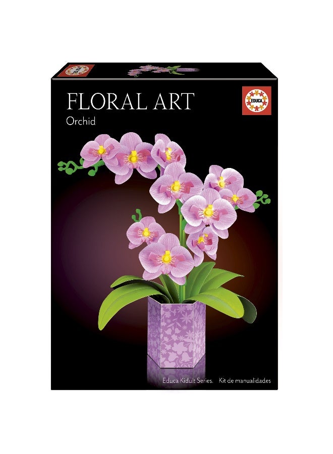EDUCA فن زهرة الأوركيد 62 قطعة | مجموعة حرفة الأوركيد الورقية - لا حاجة للصمغ أو المقصات. مجموعة هدايا، حرف للزينة. +6 سنوات (20135) - Image 1