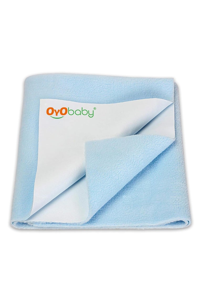 OYO BABY Waterproof Quick Dry Sheet for Baby| Bed Pad | Baby Bed Protector Sheet for Toddler Children (X-Large (200cm x 140cm), Blue) - Image 1