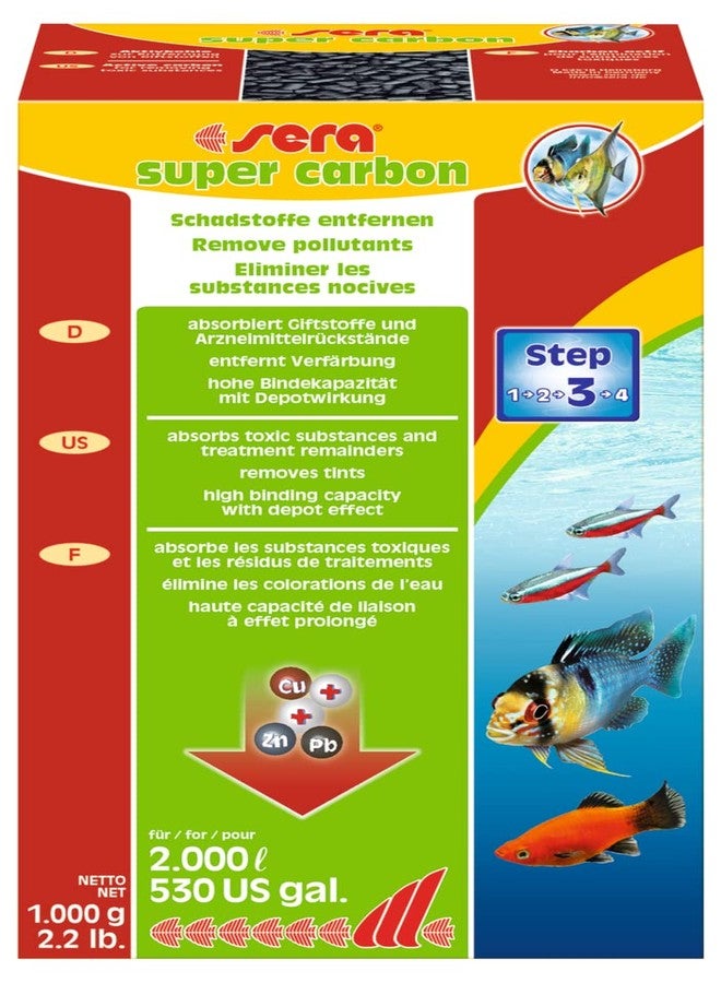 sera Super Carbon 1, 000 g, 2.2 lb. Aquarium Filter Accessories - Image 1