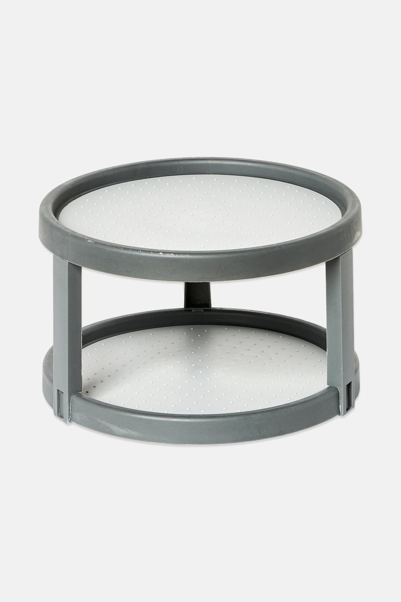 Farberware 2 Tier TurnTable, Dark Grey - Image 1