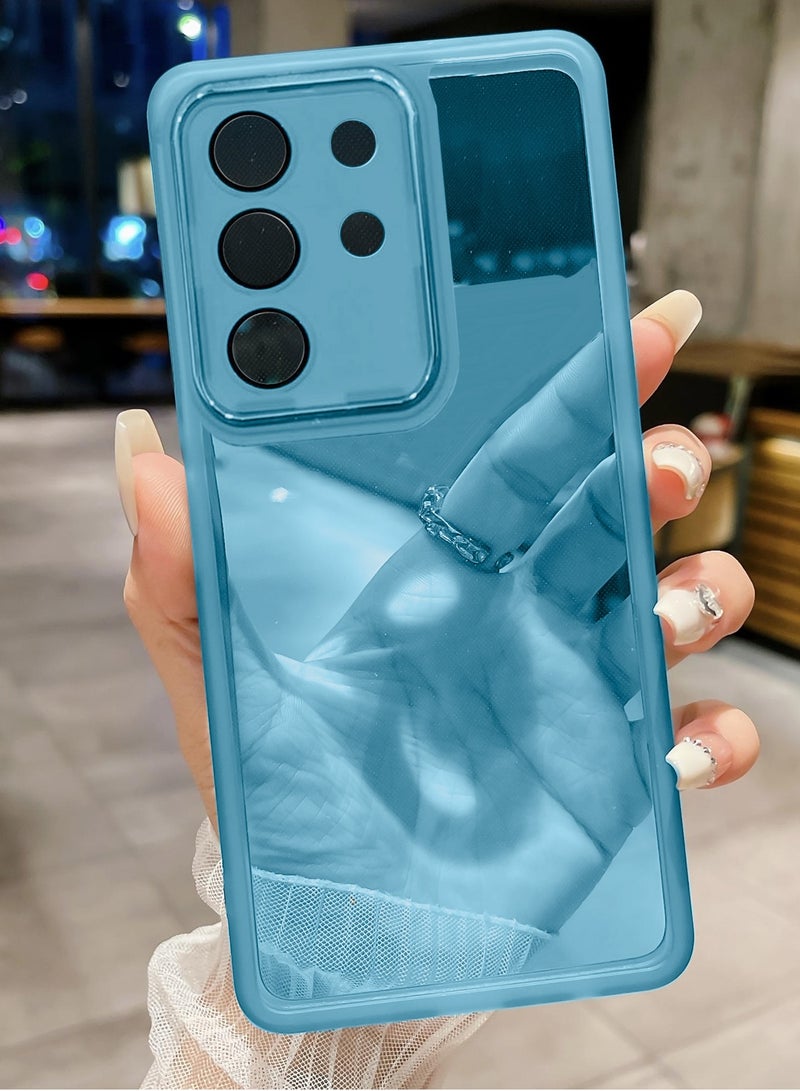 Wtech itel Super 26 Ultra 4G 2025 Soft Transparent TPU Camera Lens Protection Silicone Ultra Thin Phone Stylish Electroplated Camera Border Back Case Cover - Blue - Image 2