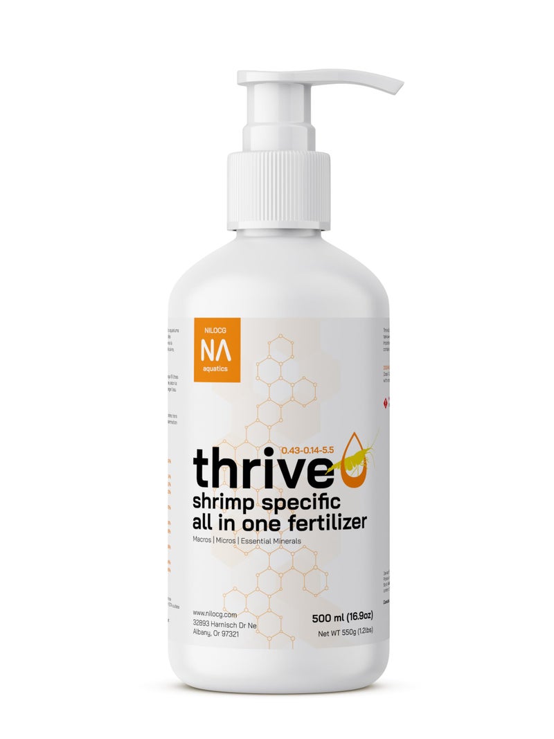 NilocG Aquatics Thrive S Shrimp Specific All in One Aquarium Fertilizer â€“ 500ml Liquid Plant Food â€“ Comprehensive nutrients â€“ Aquarium Nutrition â€“ Convenient to Use â€“ Concentrated Aquarium Plant Fertilizer - Image 1