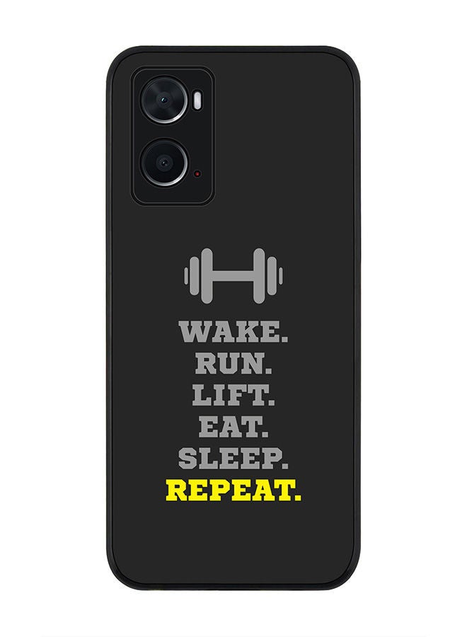 Stylizedd جراب أسود متين بحافة لهاتف Oppo A96 4G/A36/A76 جراب نحيف ناعم بحواف مطاطية مرنة ومضاد للسقوط من مادة TPU Gel - لون روتيني (رمادي) - Image 1