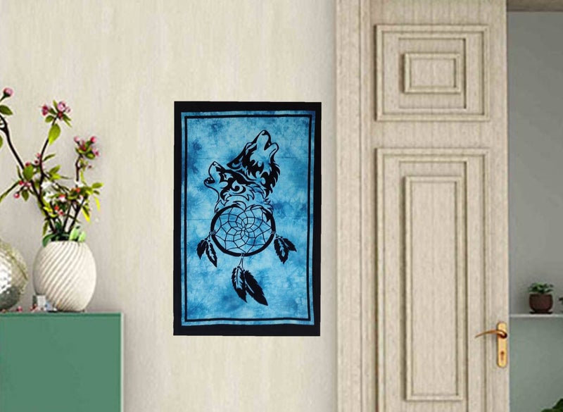Purpledip Cotton Wall Poster Werewolf Dreamcatcher: Spiritual Hanging Unframed Sheet (20080) - Image 2