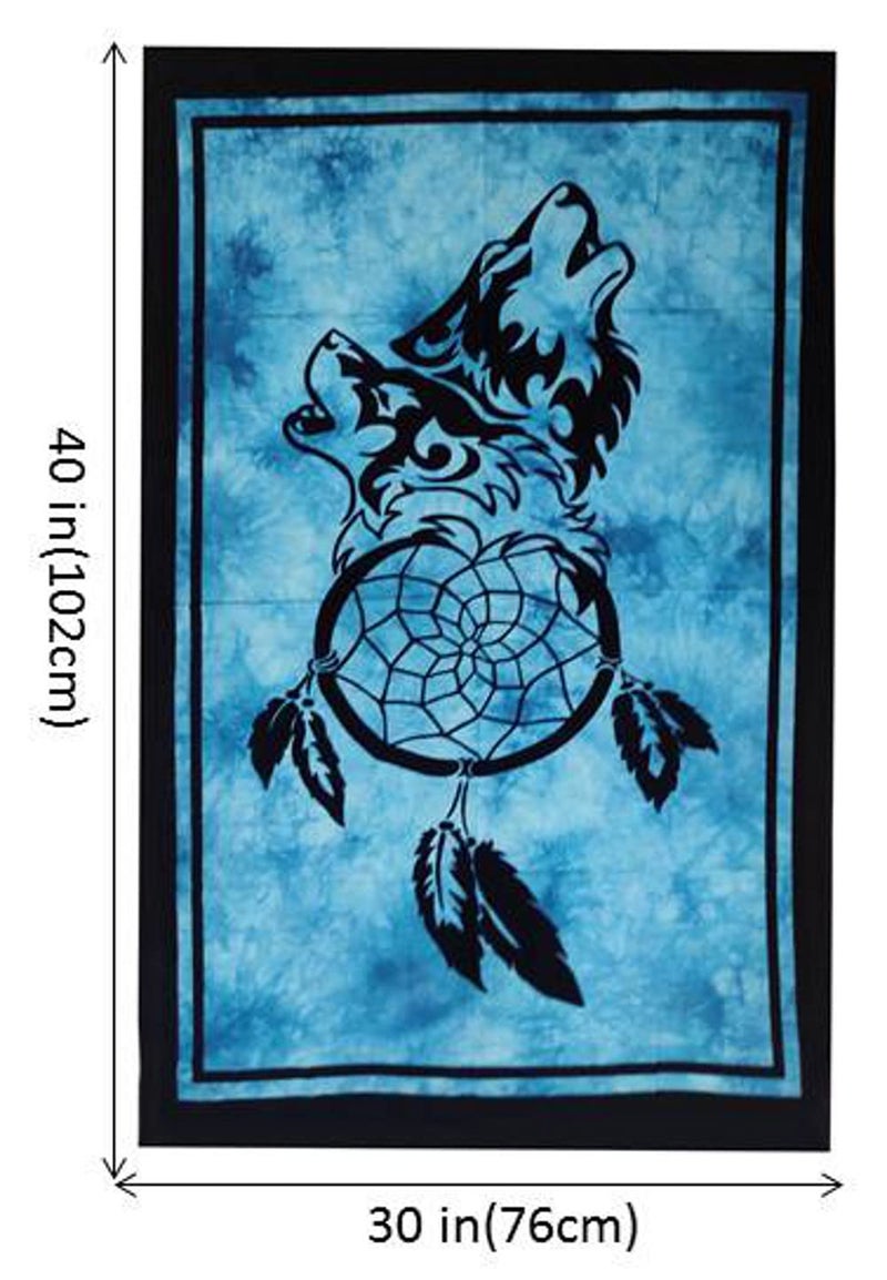 Purpledip Cotton Wall Poster Werewolf Dreamcatcher: Spiritual Hanging Unframed Sheet (20080) - Image 3