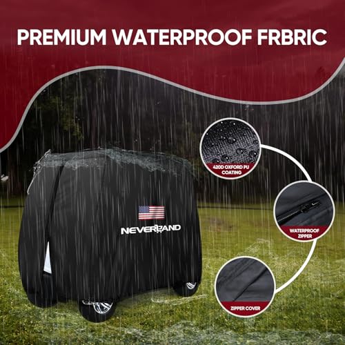 NEVERLAND Golf Cart Cover 4 Passenger - 420D Waterproof Golf Cart Covers Extended Roof Compatible with EZ GO Club Car Yamaha Golf Carts, Outdoor Dustproof 4 Seat Club Car Cover (Up to 112 Inch) - Image 2