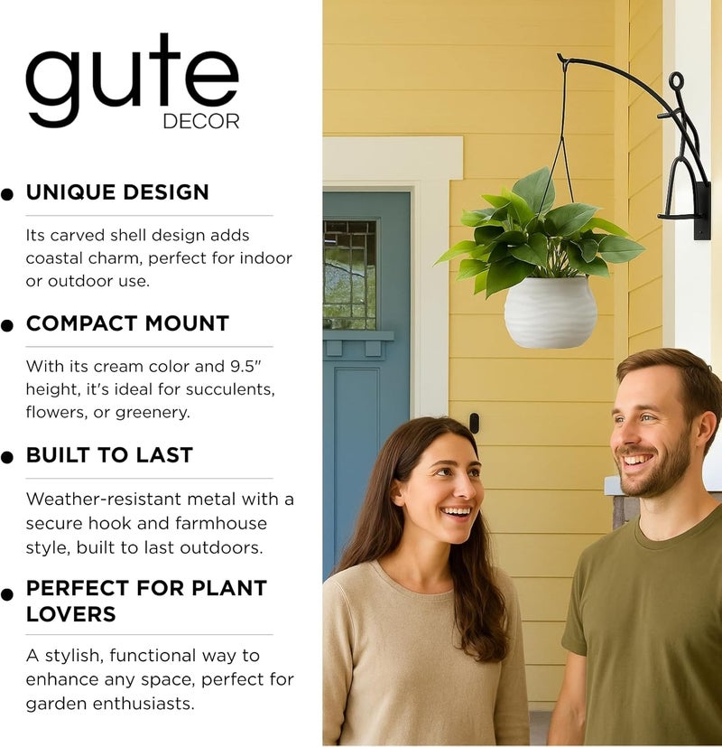 Gute Fisherman Stick Man Plant Hanger by , Wall Hanging Planter for Indoor Outdoor Plants, Metal Stick Man Plant Hanger for Creative Decorations, Home Patio, Lawn, Garden Porch Decor, can Hold 50lbs - Image 4