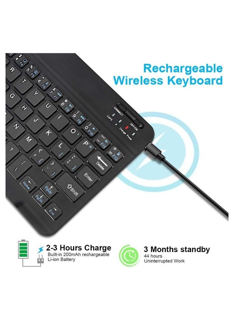 Keyboard Case for Samsung Galaxy Tab S6 Lite 10.4 Inch Tablet 2020 (SM-P610/ SM-P615) with S Pen Holder, Slim Stand PU Leather Cover with Detachable Wireless Bluetooth Keyboard - Image 5