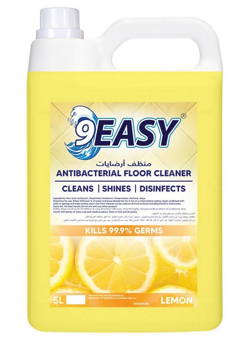 9EASY Antibacterial Floor Cleaner Lemon 5L - Image 1