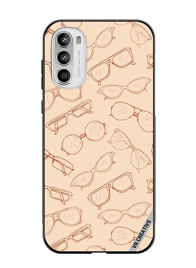 VR CREATIVE Protective Case Cover For Motorola Moto G82 Sketch Eyeglasses Design Multicolour - Image 1