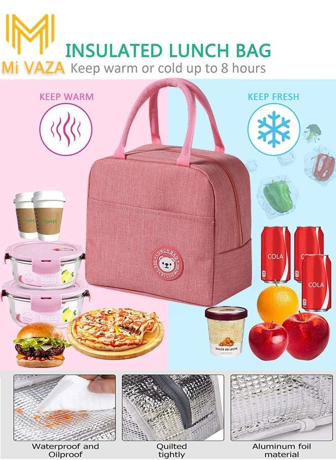 Mi VAZA - Insulated Lunch Bag - Large Capacity Polyester Handbag - Leakproof Cooler Bag - Reusable Lunch Box for Student, Men, Women, Outdoor, Office, Picnic - Image 1