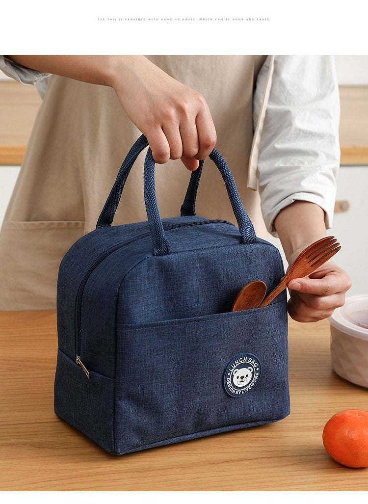 Mi VAZA - Insulated Lunch Bag - Large Capacity Polyester Handbag - Leakproof Cooler Bag - Reusable Lunch Box for Student, Men, Women, Outdoor, Office, Picnic - Image 1
