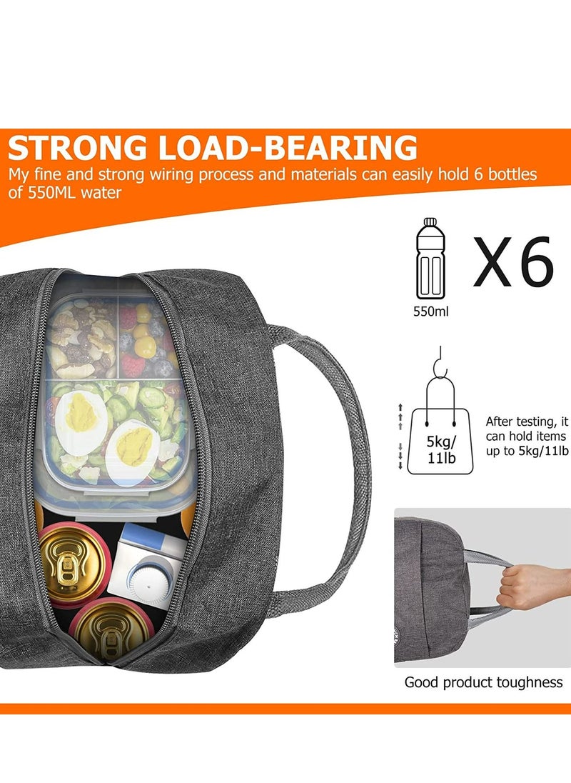 Mi VAZA - Insulated Lunch Bag - Large Capacity Polyester Handbag - Leakproof Cooler Bag - Reusable Lunch Box for Student, Men, Women, Outdoor, Office, Picnic - Image 1
