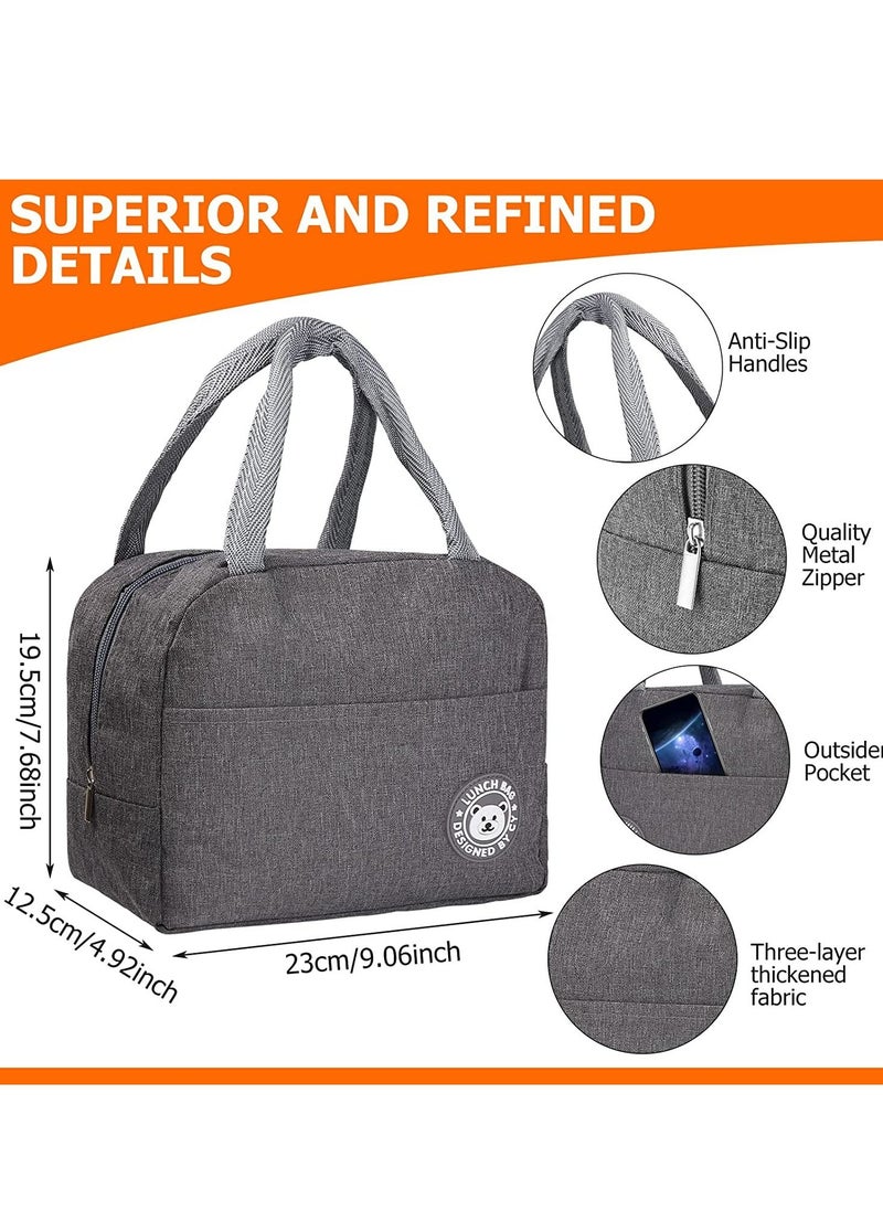Mi VAZA - Insulated Lunch Bag - Large Capacity Polyester Handbag - Leakproof Cooler Bag - Reusable Lunch Box for Student, Men, Women, Outdoor, Office, Picnic - Image 1