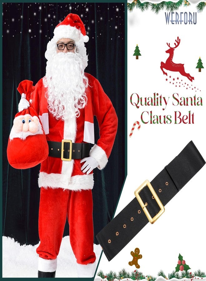 WERFORU Santa Claus Belt Christmas Costume Black Pirate Wide Belt for Adults Men and Women - Image 2