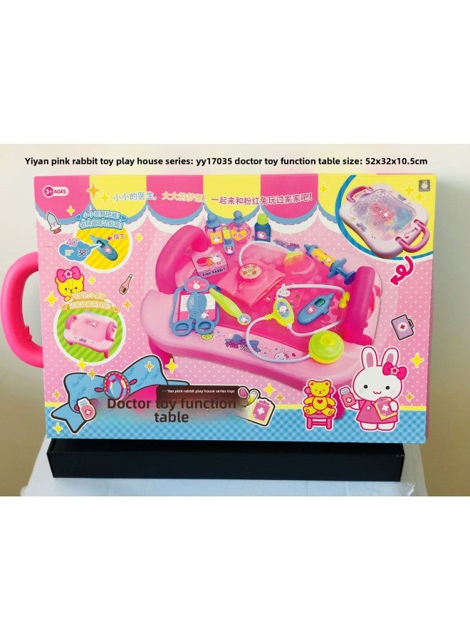 One-word Pink Rabbit Toys Play Doctor Convenience Store Girls Kindergarten Educational Children's Toys Stall Supply-Color:21600 Pink Rabbit Beverage Machine - Image 5