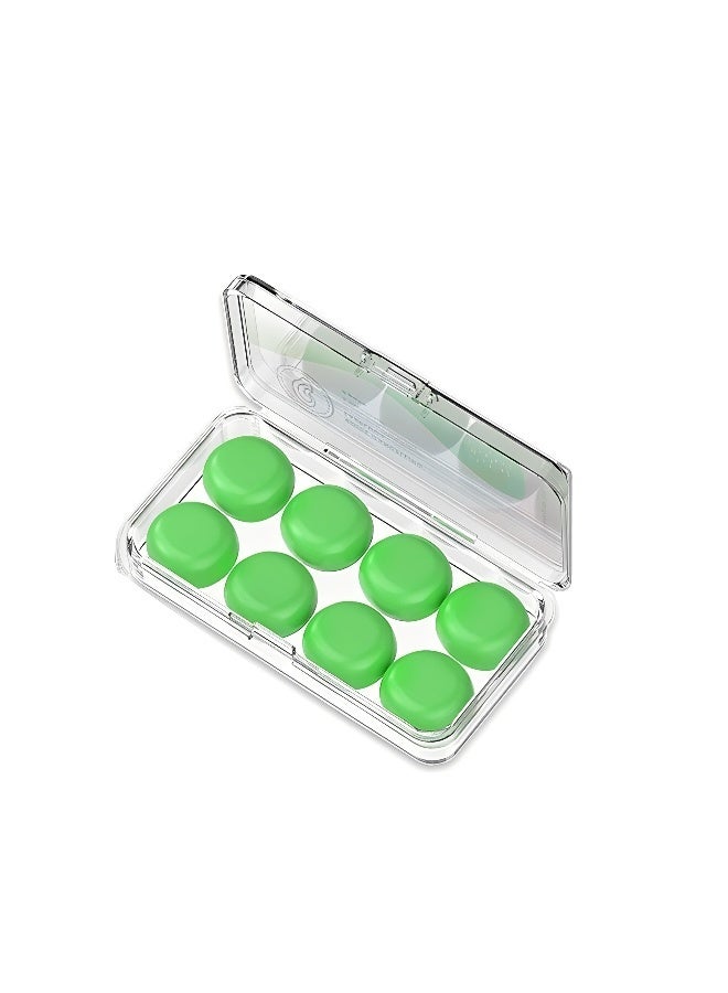 Comfortable Reusable Silicone Ear Plugs 8 Pairs Noise Blocking for Sleep Snoring Waterproof for Swimming Bathing Molded Fit for All Ears - Image 2