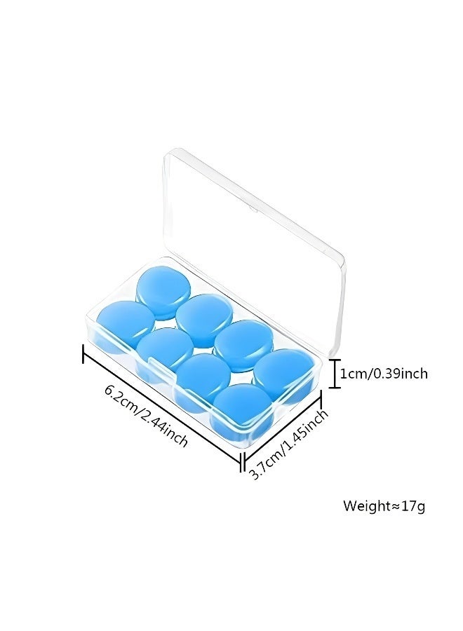 Comfortable Reusable Silicone Ear Plugs 8 Pairs Noise Blocking for Sleep Snoring Waterproof for Swimming Bathing Molded Fit for All Ears - Image 4