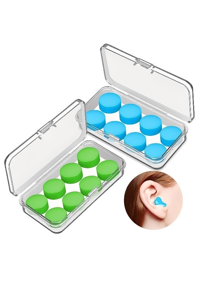 Comfortable Reusable Silicone Ear Plugs 8 Pairs Noise Blocking for Sleep Snoring Waterproof for Swimming Bathing Molded Fit for All Ears - Image 5