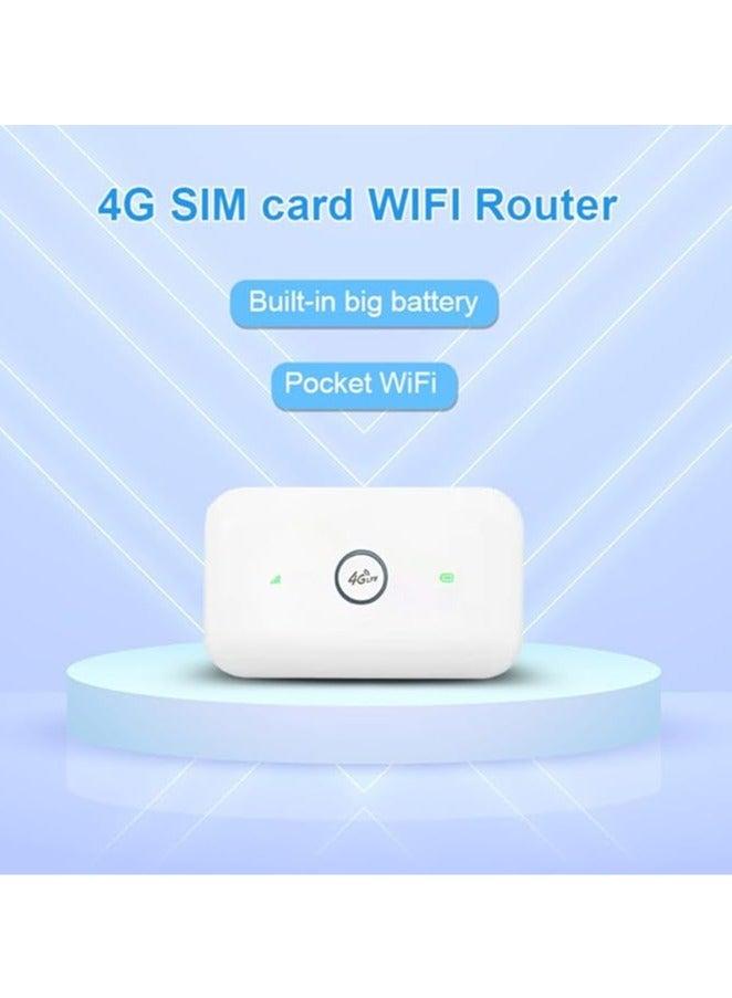عام جهاز توجيه 4G لاسلكي باللون الأبيض، مصنوع من مادة ABS، مودم لاسلكي مع واي فاي، يدعم بطاقة SIM، محمول ويعمل كنقطة اتصال ساخنة بثمانية مستخدمين واي فاي. - Image 5
