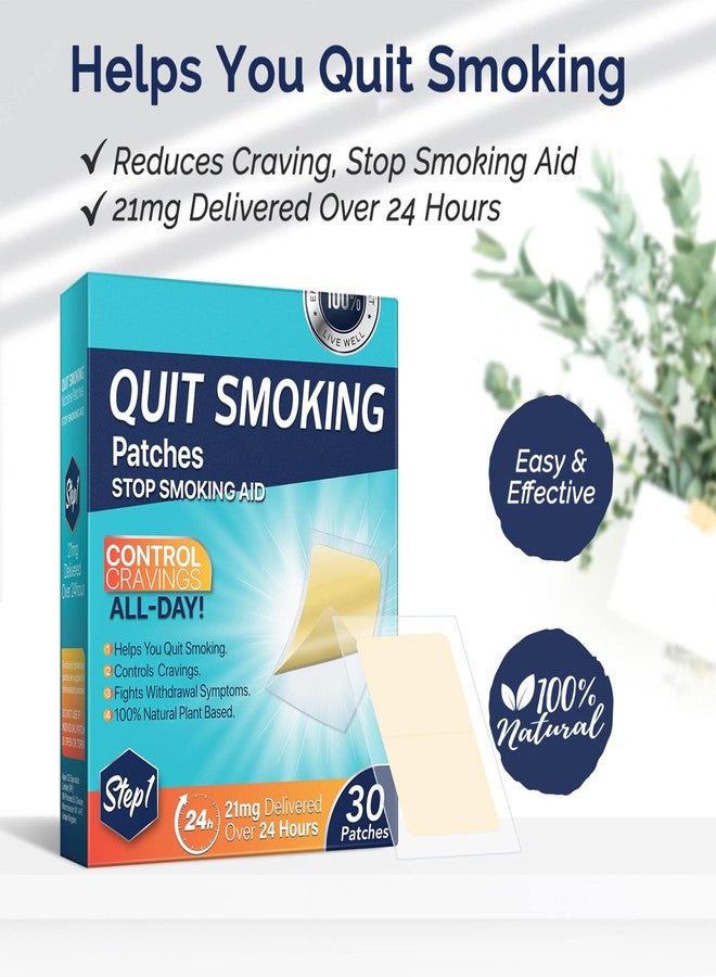 Veakoo Quit Smoking Patches Step 1, 21mg Stop Smoking Aid, Transdermal System Patch, 30 Count, Quit Smoking Stickers Easy to Use - Image 2