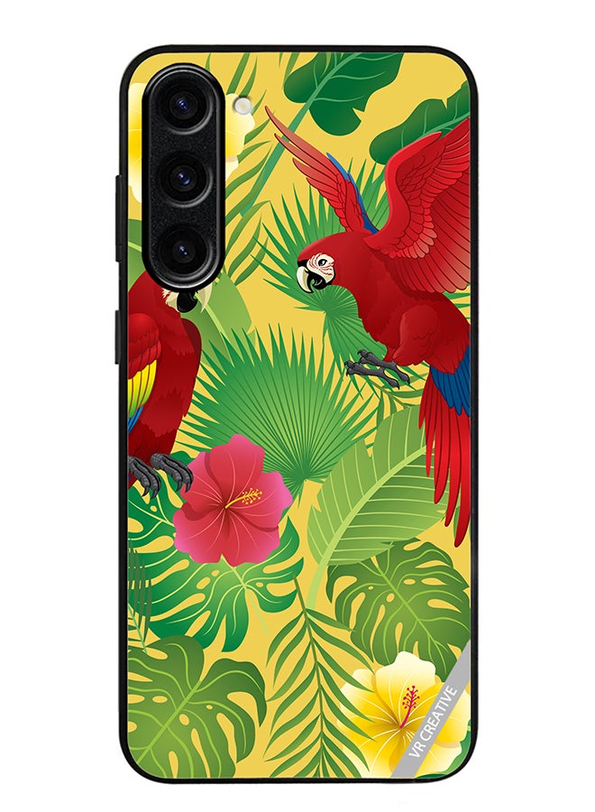 VR CREATIVE Protective Case Cover For Samsung Galaxy S24 Plus Parrot In Jungle Design Multicolour - Image 1