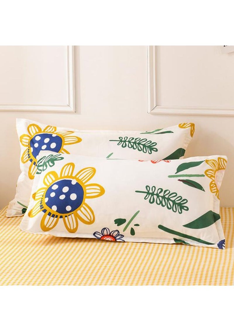 Arabest - 4-Piece Sunflower Bedding Set Cotton  Queen Size 200 * 230 - Image 1