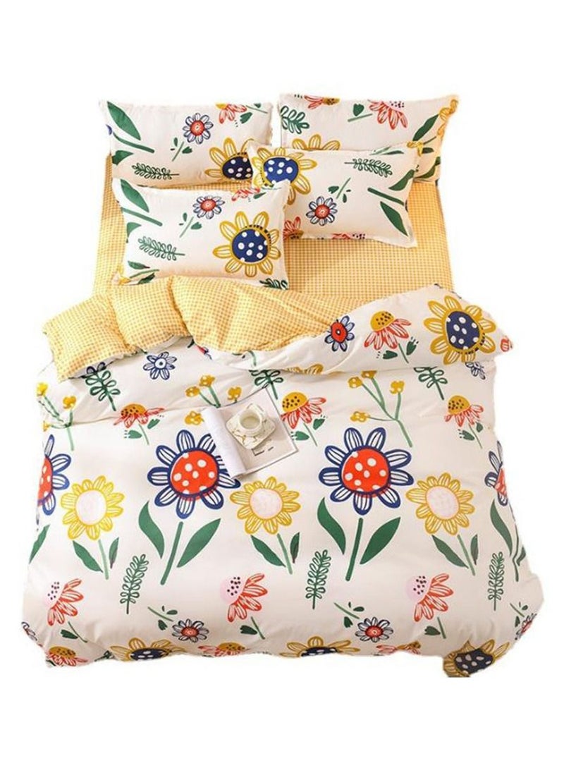 Arabest - 4-Piece Sunflower Bedding Set Cotton  Queen Size 200 * 230 - Image 1
