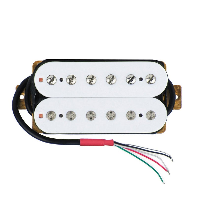 FLEOR Electric Guitar Humbucker Pickups Ceramic Double Coil Guitar Bridge Pickup & Neck Pickups Set-White - Image 2