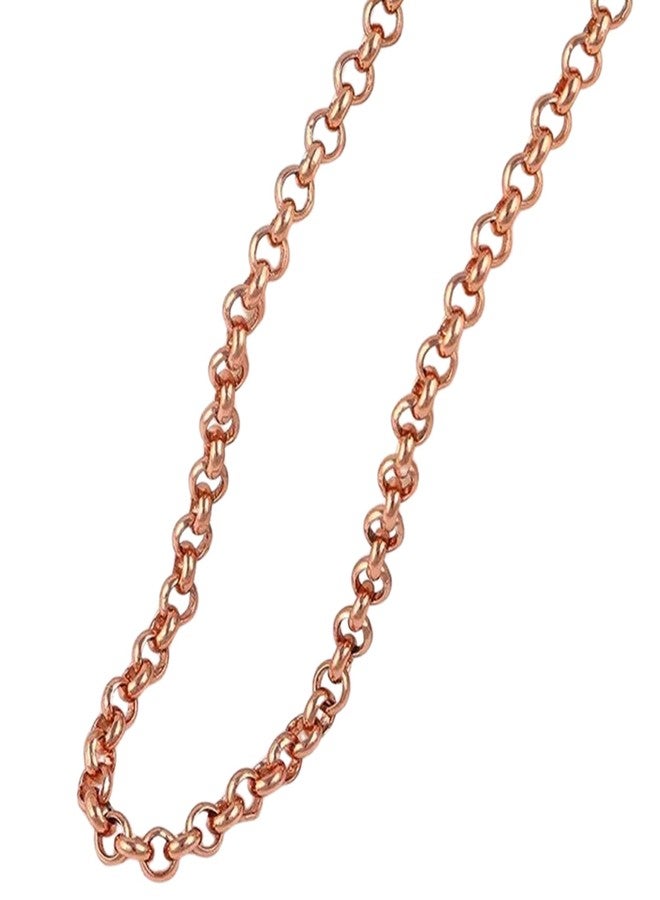 Ervio Pure Copper Chain for Men Women Boys Girls | Stylish Copper Necklace for Casual Office Street Style | Lightweight Unisex Metal Chain Jewelry | Fashion Neckchain for Men & Women - Image 1