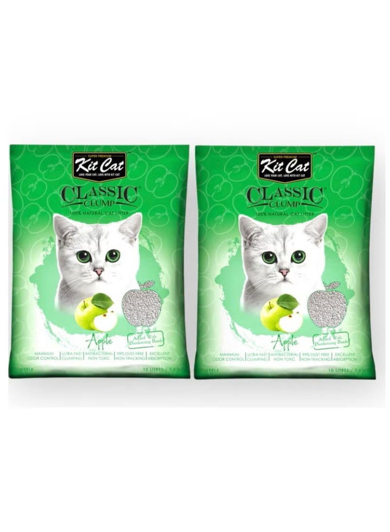 Kit Cat Sand Classic for Cats 10L 2 Pieces