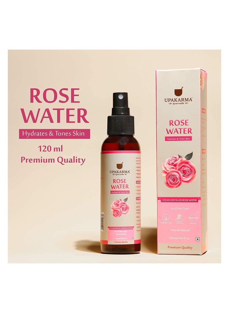 UPAKARMA Ayurveda Premium, Pure And Natural Rose Water Spray For Face, Gulab Jal, 120 Ml- Pack Of 1 - Image 5