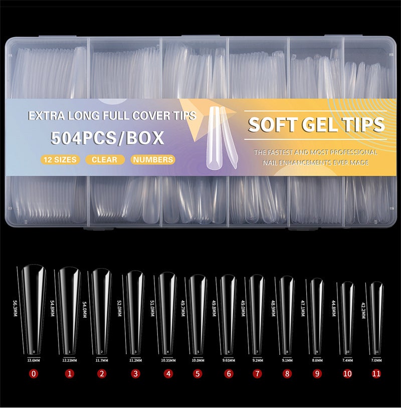 504 Pieces Of Super Long Transparent Nail Tips - Image 3