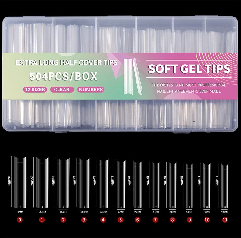 504 Pieces Of Super Long Transparent Nail Tips - Image 5
