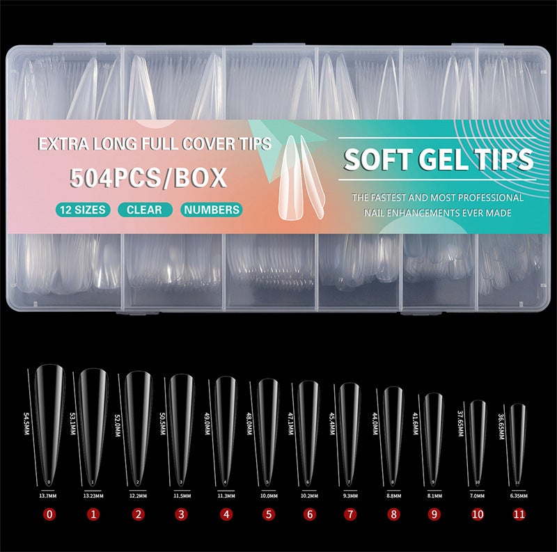504 Pieces Of Super Long Transparent Nail Tips - Image 4