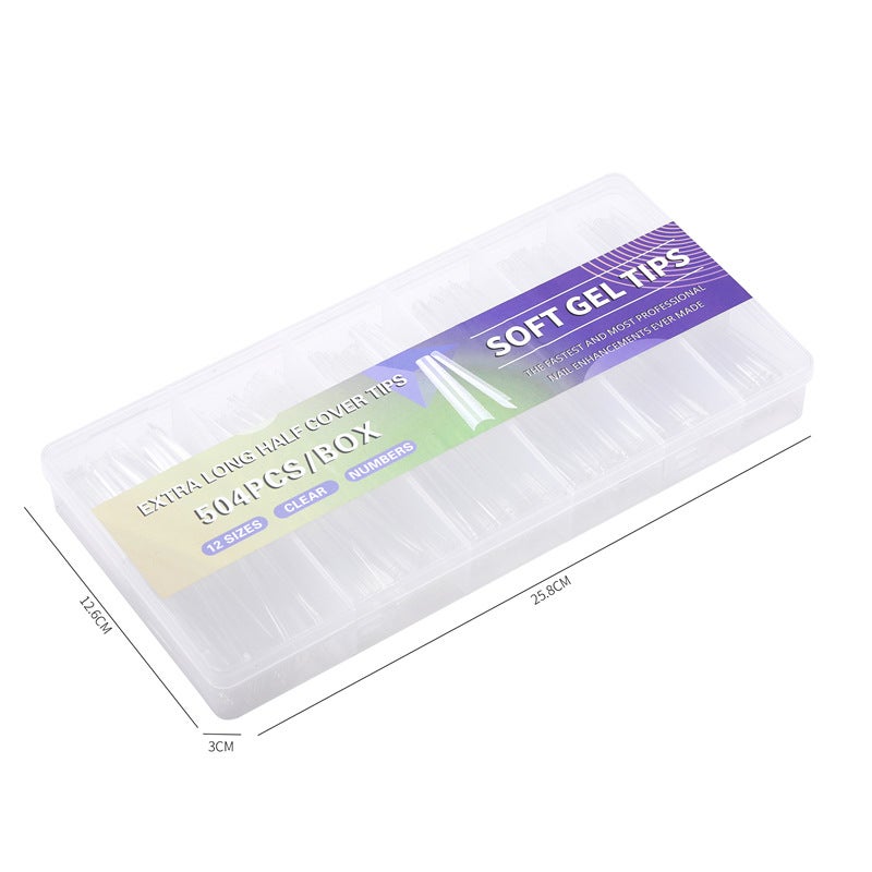 504 Pieces Of Super Long Transparent Nail Tips - Image 2